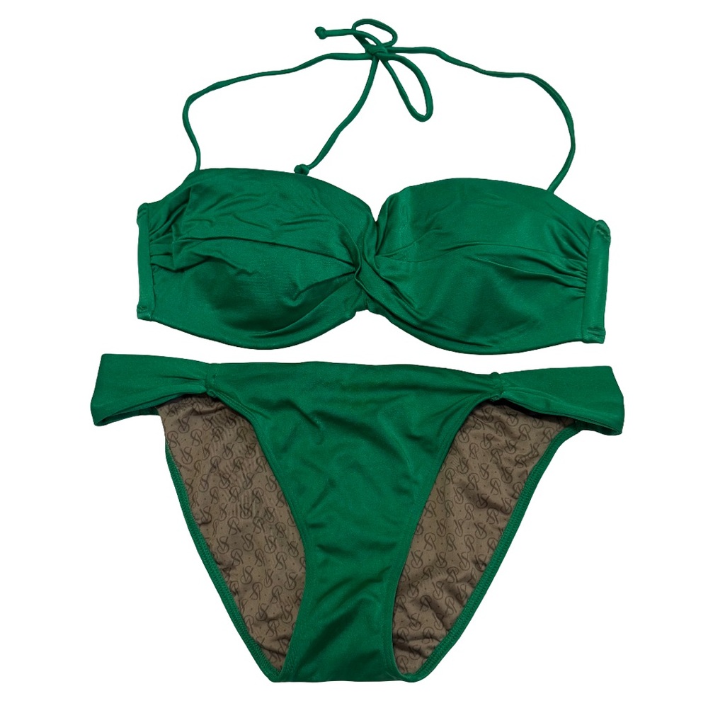 Victoria's Secret Emerald Green Bandeau Bikini Set